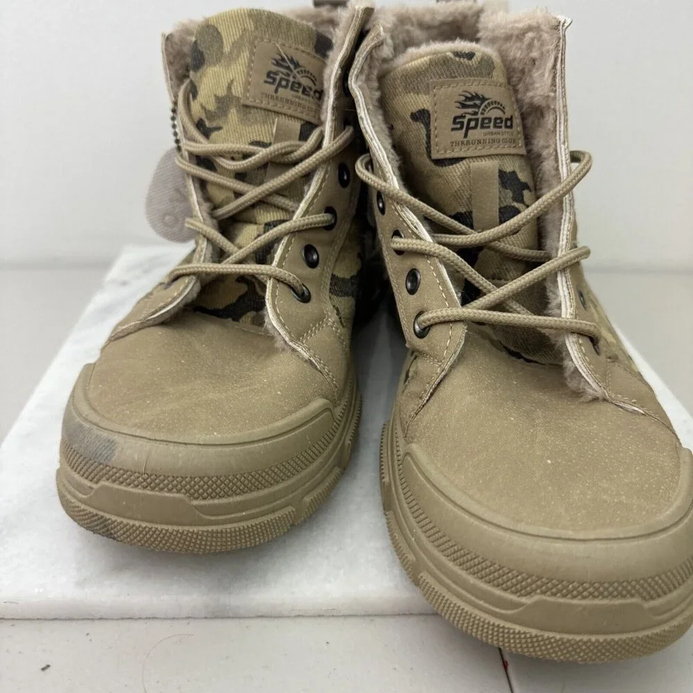 Tactical Camouflage High-top Lace-up Boots for Casual Outdoor Training Hiking